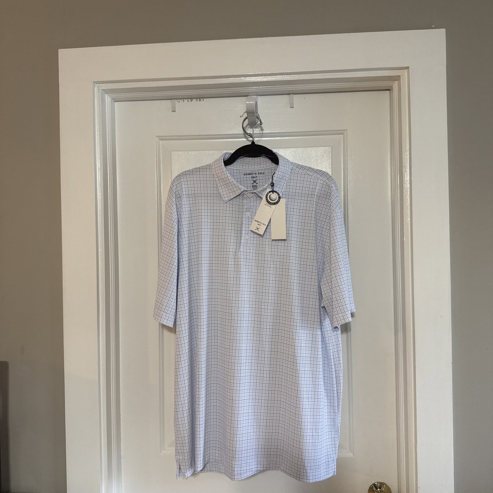Kenneth Cole Golf Polo XXL Checkered Shirt